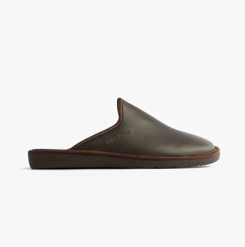 Nordikas 131 DUBLIN Mens Mule Slippers Moka sold by House of Slippers