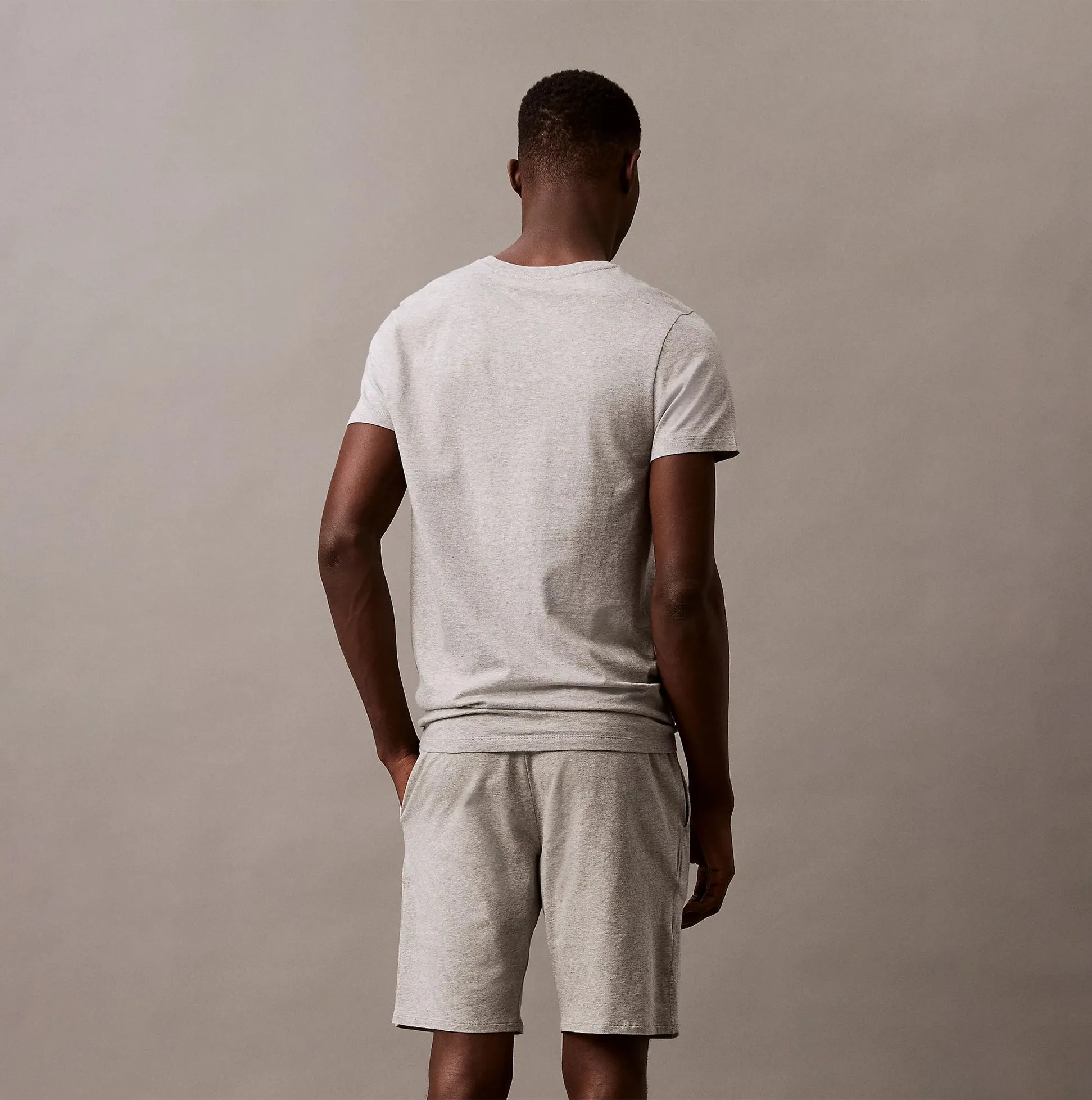 Calvin Klein 100% COTTON 3 Pack Mens T-Shirts Black/Grey Heather/Glacier sold by House of Slippers product image thumbnail 4