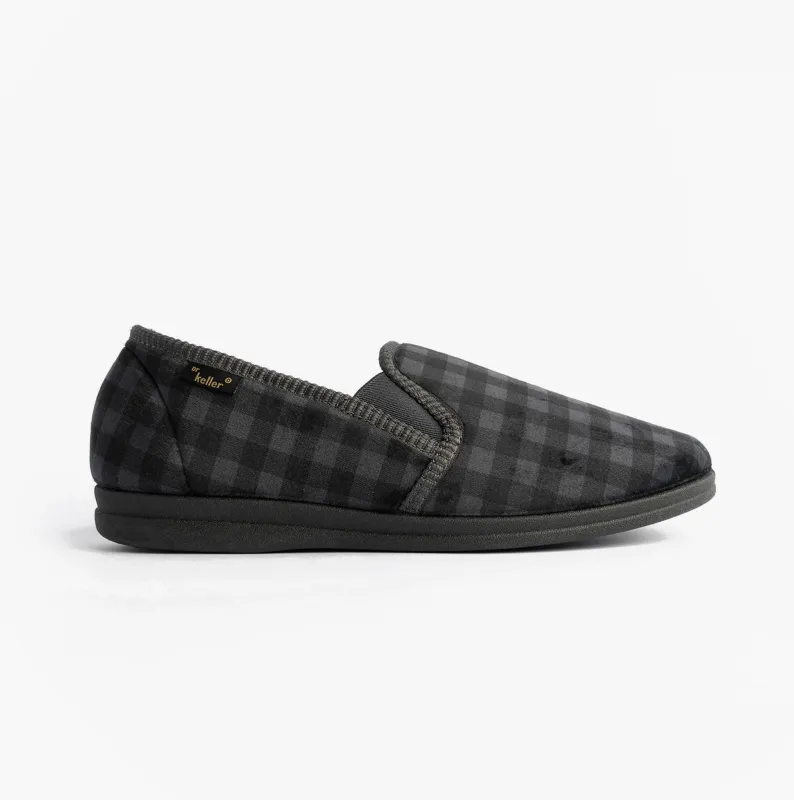 Dr Keller DARREN GUSS Mens Slippers Grey sold by House of Slippers
