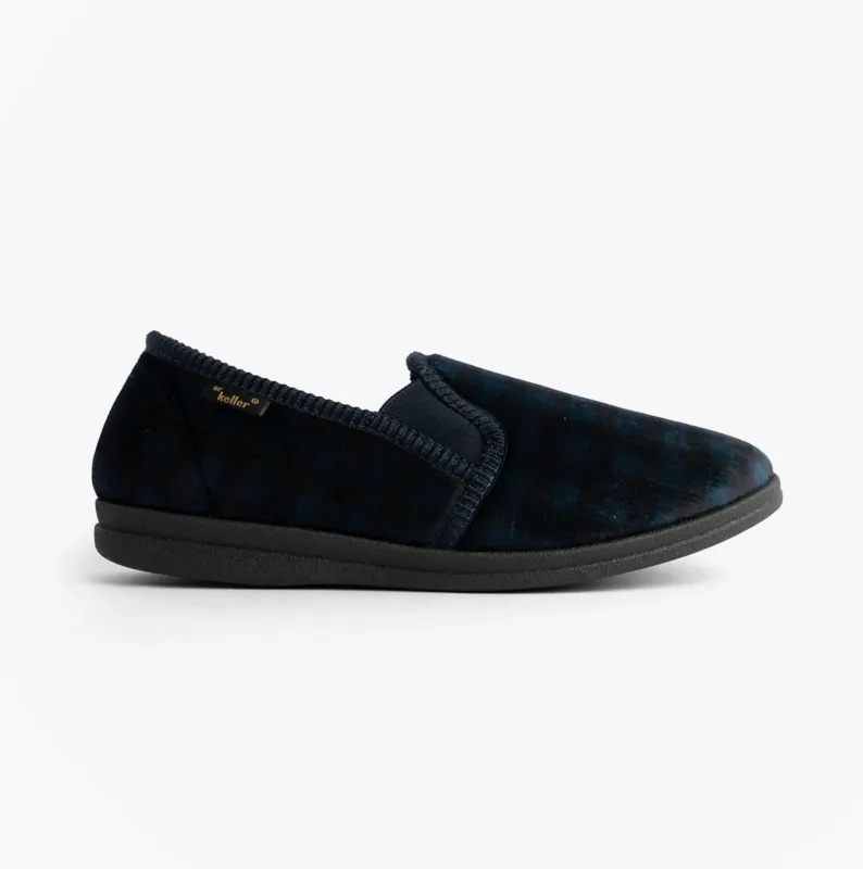 Dr Keller DARREN GUSS Mens Slippers Navy sold by House of Slippers