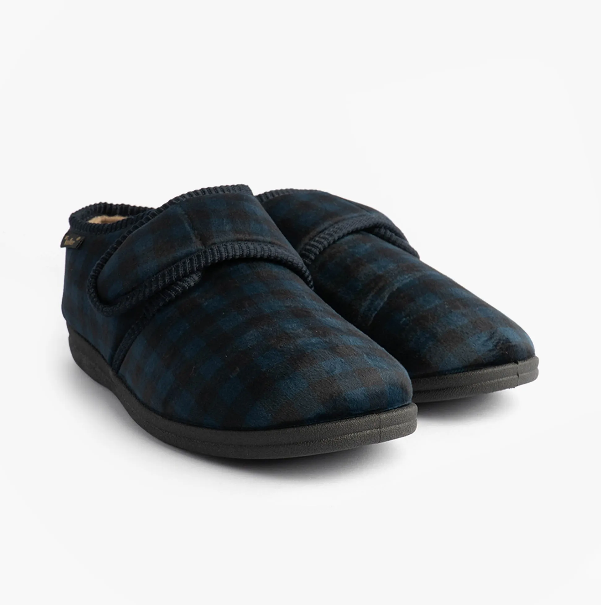Dr Keller DARREN VELC Mens Slippers Navy sold by House of Slippers product image thumbnail 4