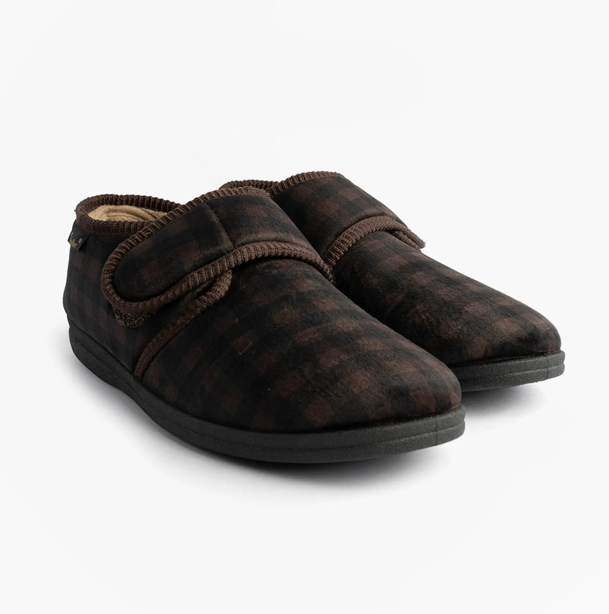 Dr Keller DARREN VELC Mens Slippers Brown sold by House of Slippers product image thumbnail 2