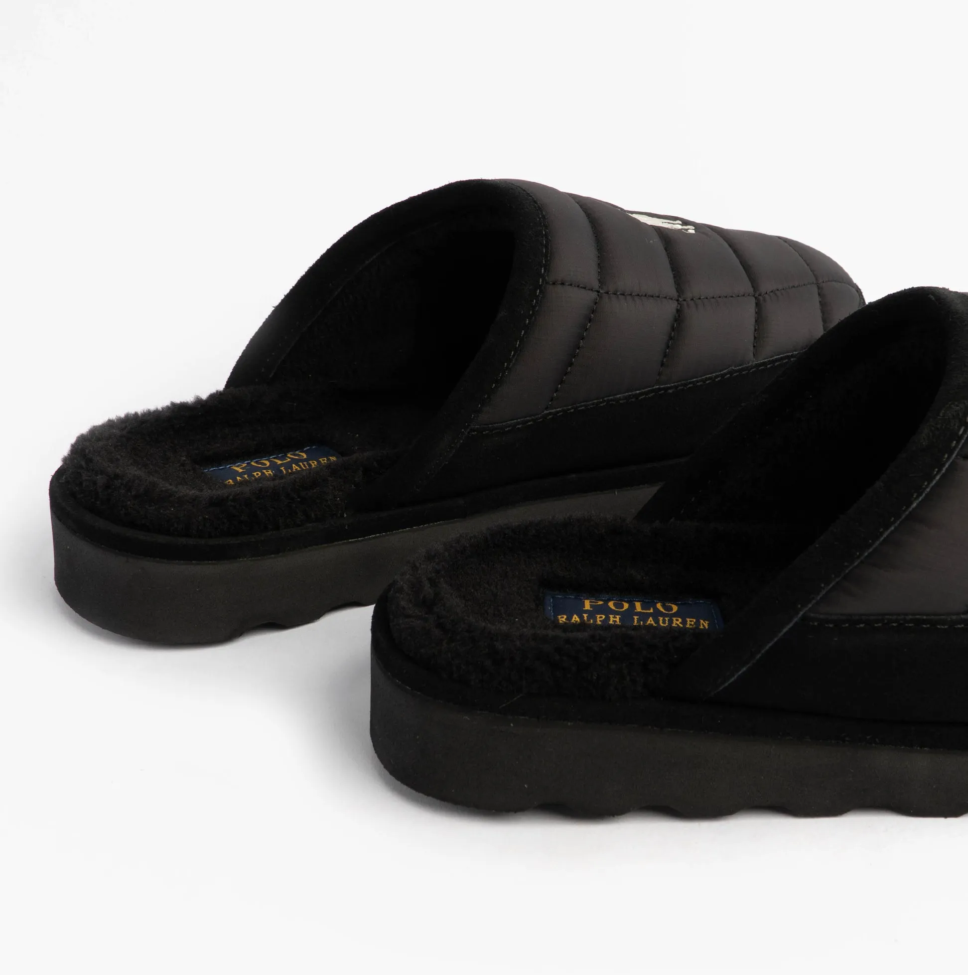 Polo Ralph Lauren READ SCFF II Mens Mule Slippers Black/Cream sold by House of Slippers product image thumbnail 5