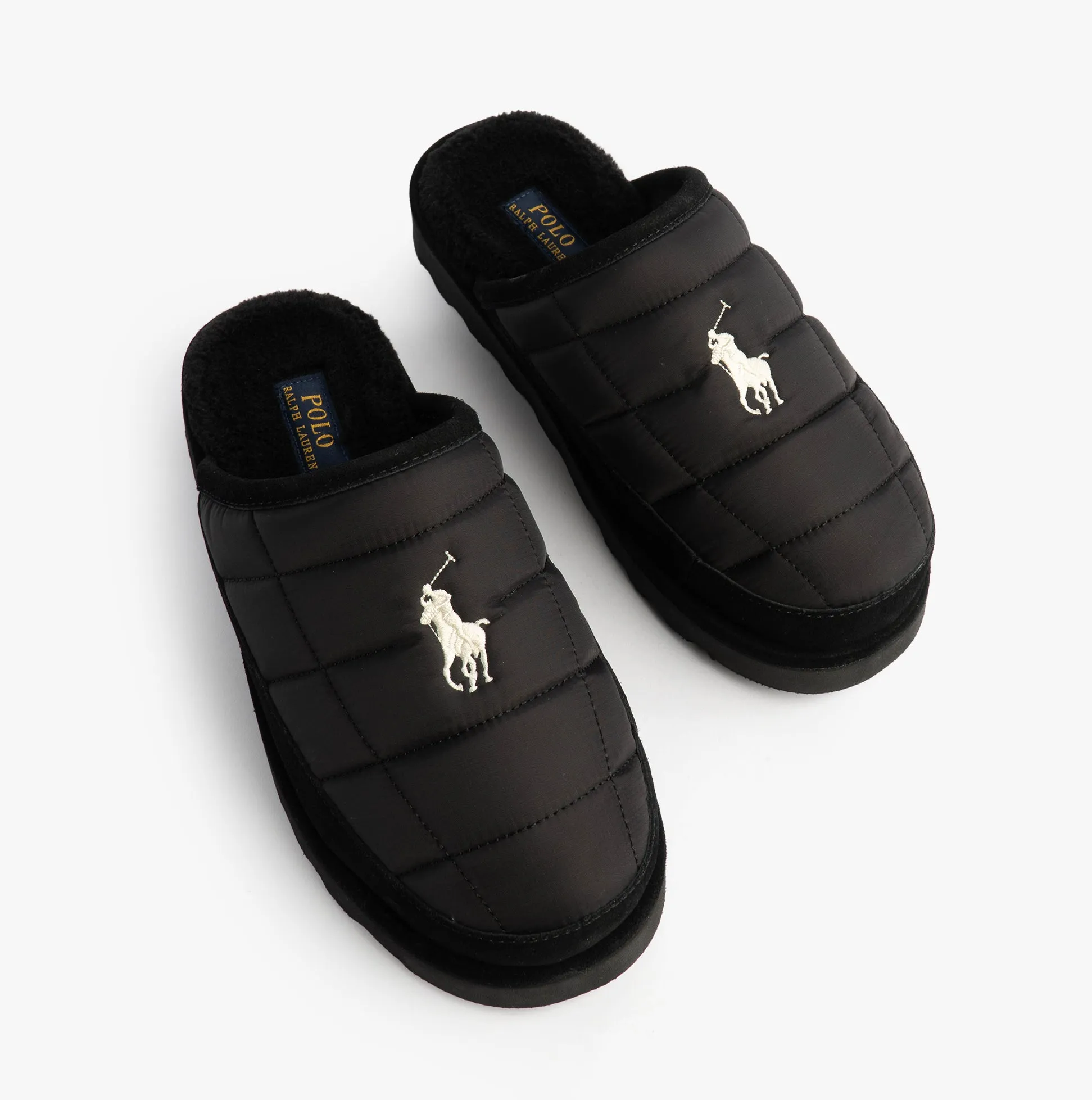 Polo Ralph Lauren READ SCFF II Mens Mule Slippers Black/Cream sold by House of Slippers product image thumbnail 2