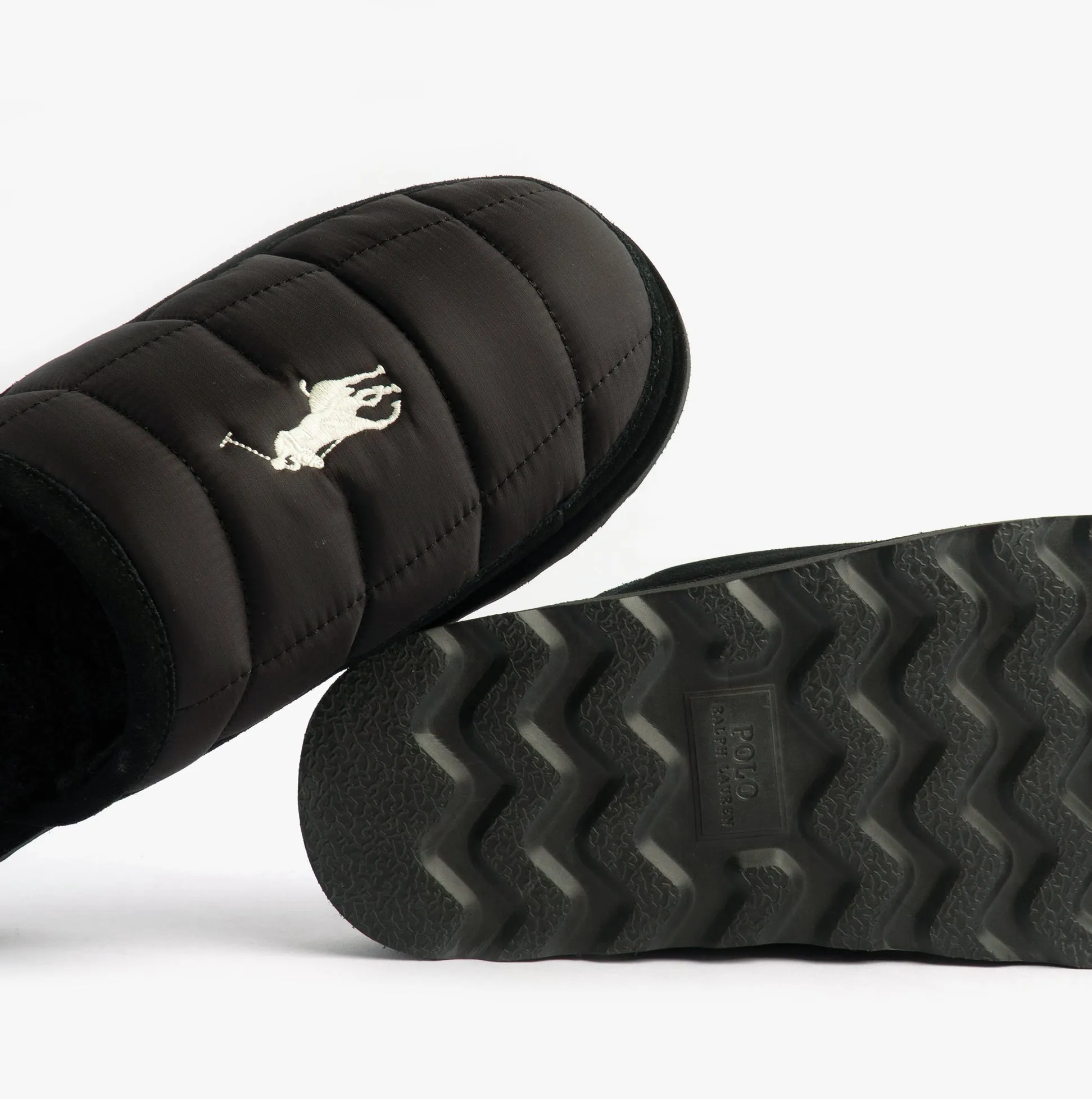 Polo Ralph Lauren READ SCFF II Mens Mule Slippers Black/Cream sold by House of Slippers product image thumbnail 3