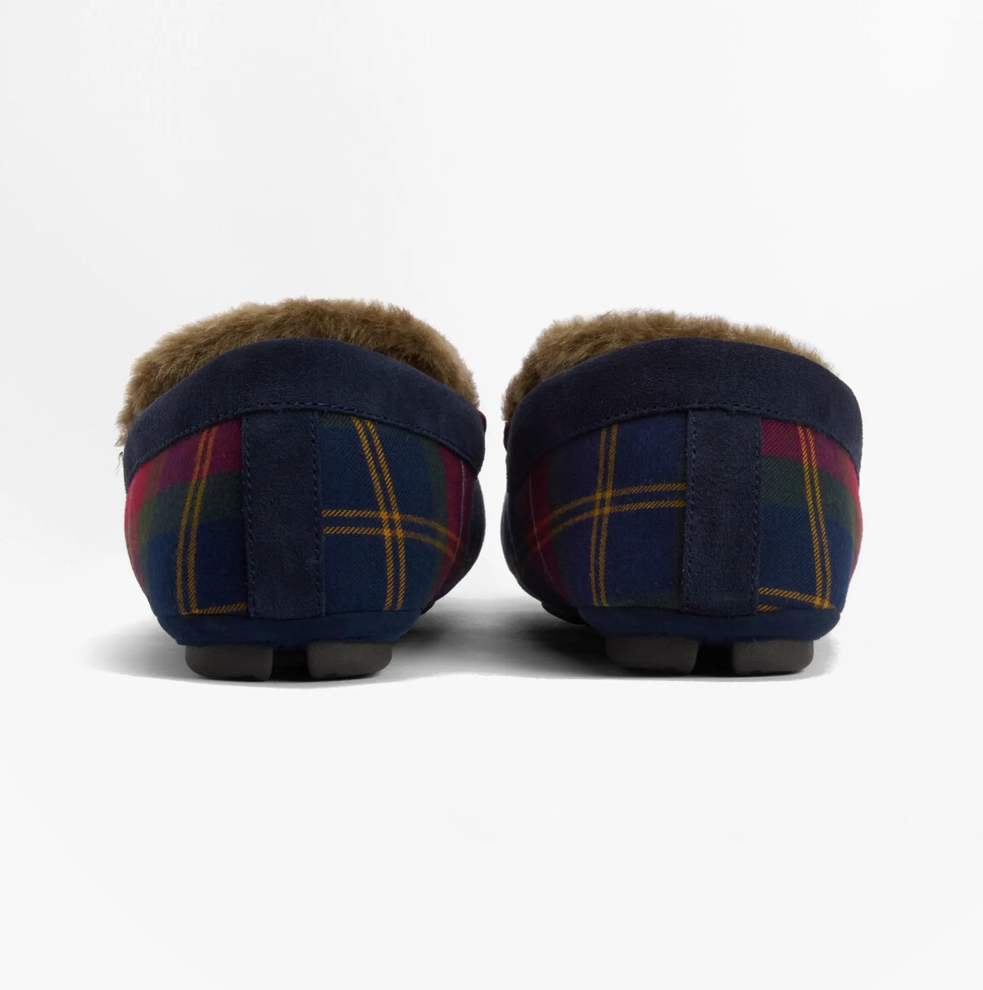 Barbour MONTY Mens Moccasin Slippers Winterberry Tartan sold by House of Slippers product image thumbnail 3