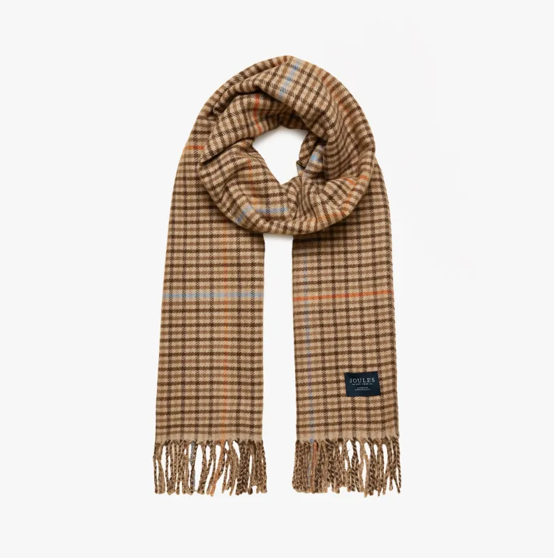 Joules LANGTREE Womens Scarf Tan Brown sold by House of Slippers
