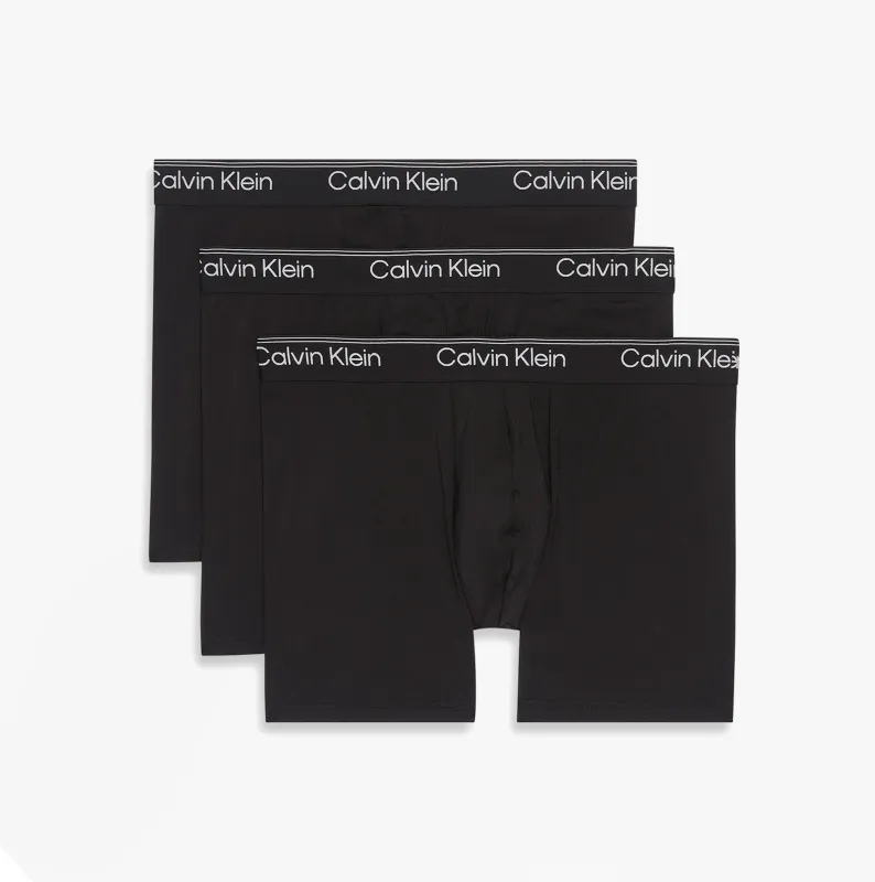 Calvin Klein BOXER BRIEF 3 Pack Mens Microfibre Stretch Black sold by House of Slippers
