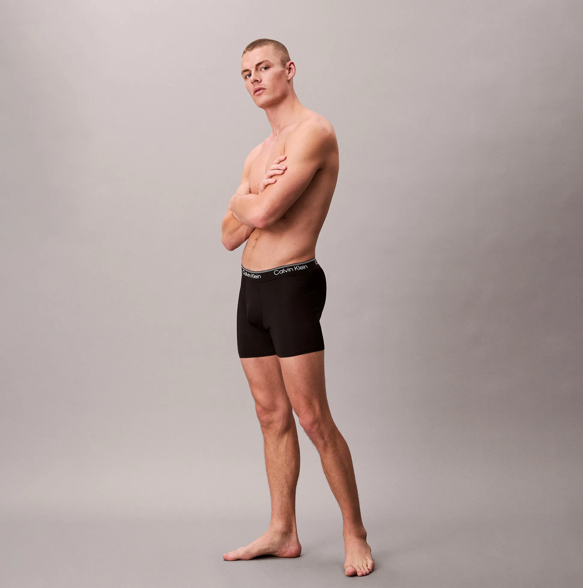 Calvin Klein BOXER BRIEF 3 Pack Mens Microfibre Stretch Black sold by House of Slippers product image thumbnail 2