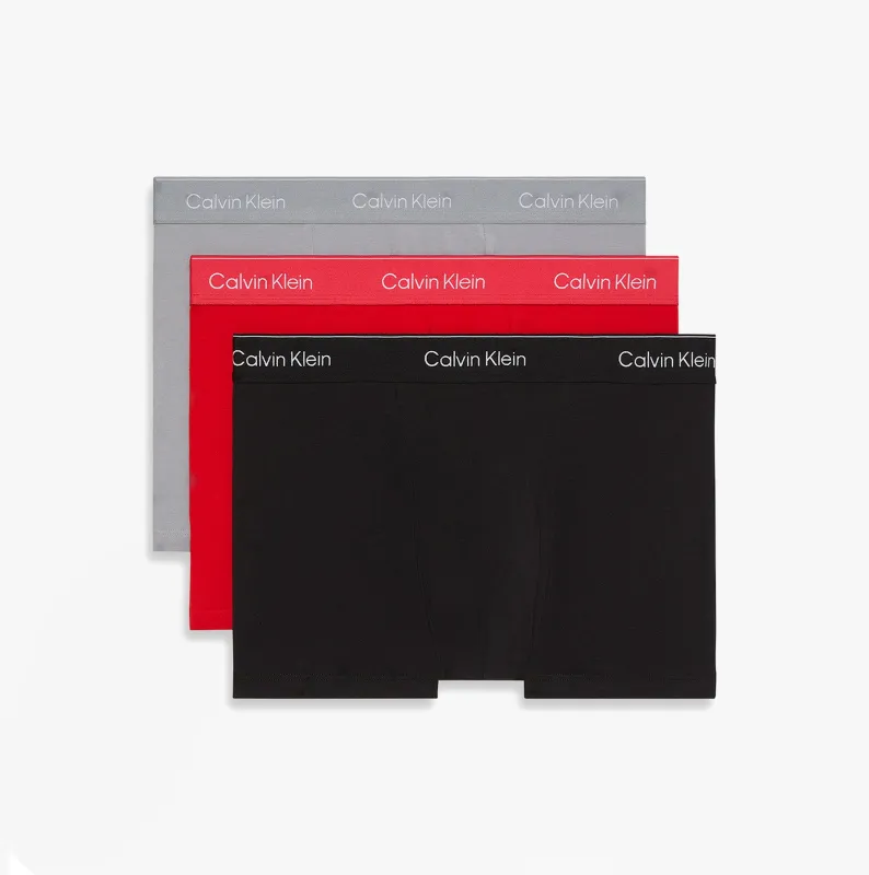 Calvin Klein RELAXED FIT Mens 3 Pack Trunks Multicoloured sold by House of Slippers