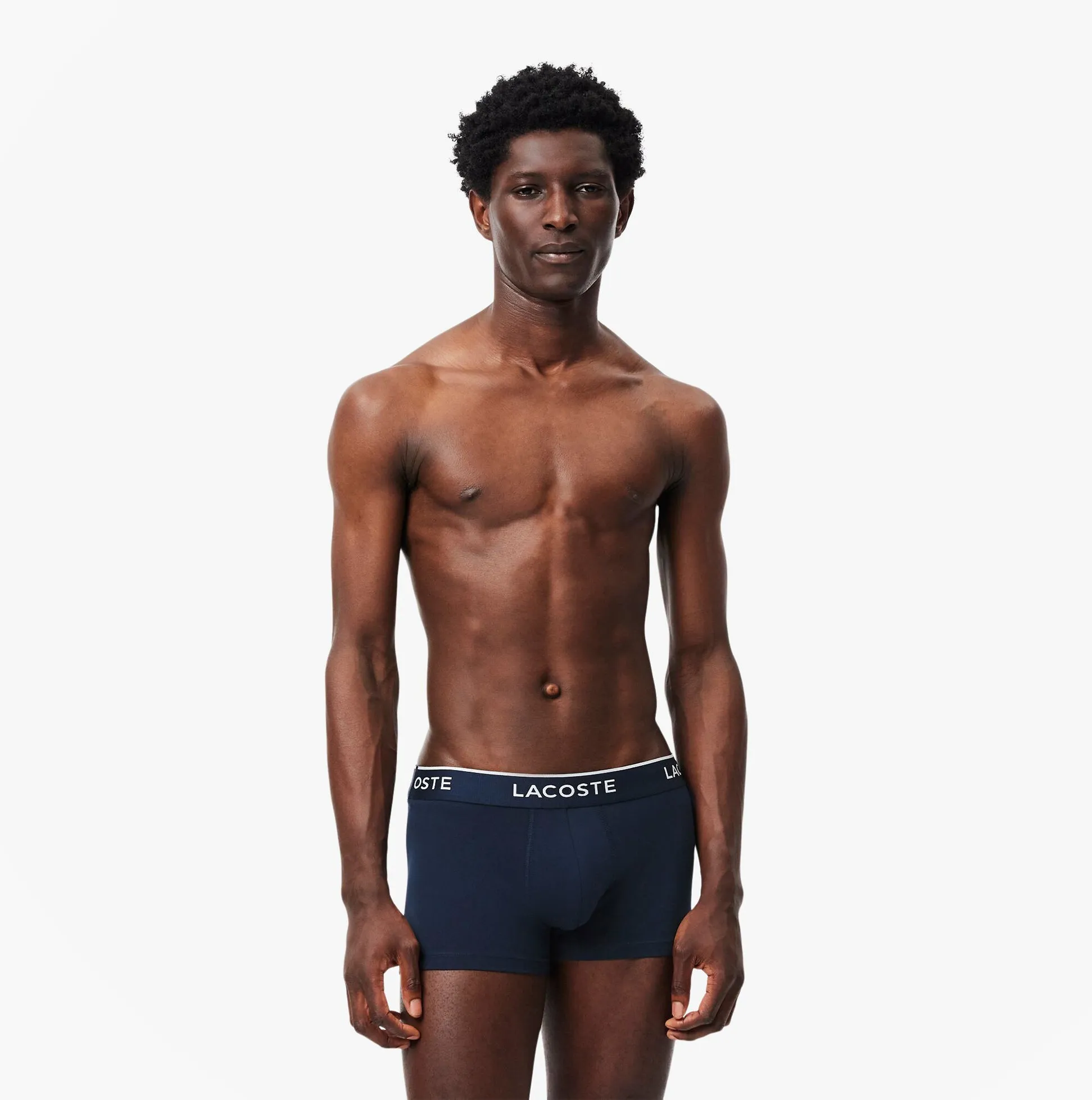 Lacoste 3 Pack Trunks Mens Trunks Navy Blue/Green/Red/Navy Blue sold by House of Slippers product image thumbnail 2