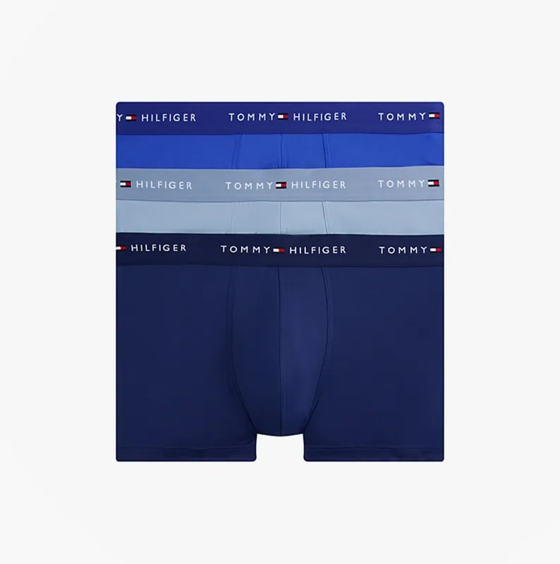 Tommy Hilfiger 3-Pack Signature Mens Microfibre Trunks Multicoloured made by Tommy Hilfiger