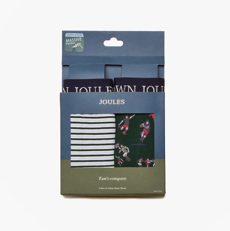 Joules CROWN Mens Boxer Shorts Green sold by House of Slippers