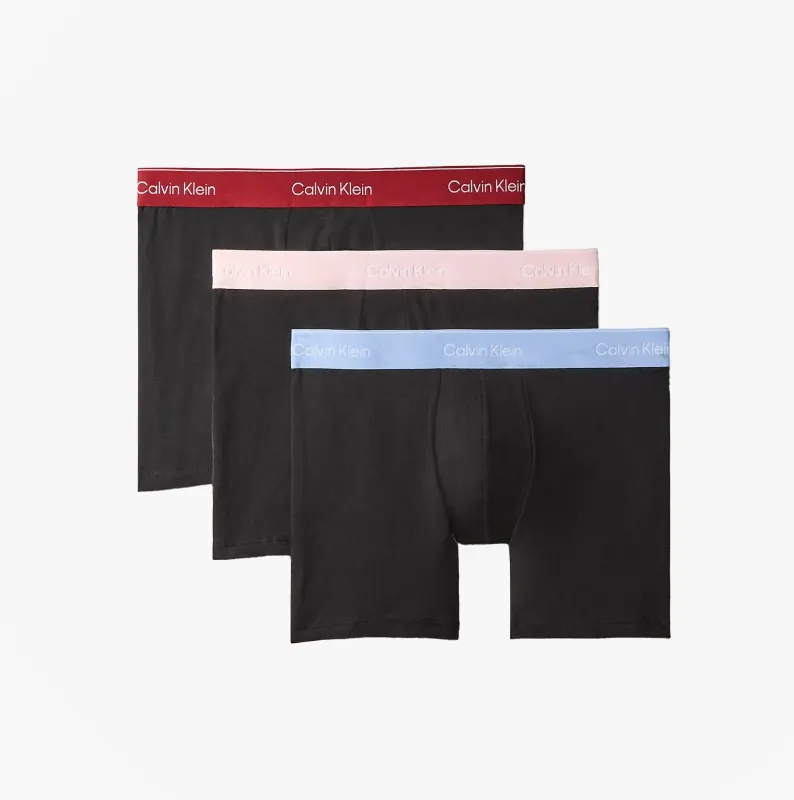 Calvin Klein BOXER BRIEF 3 Pack Mens Cotton Stretch Black sold by House of Slippers