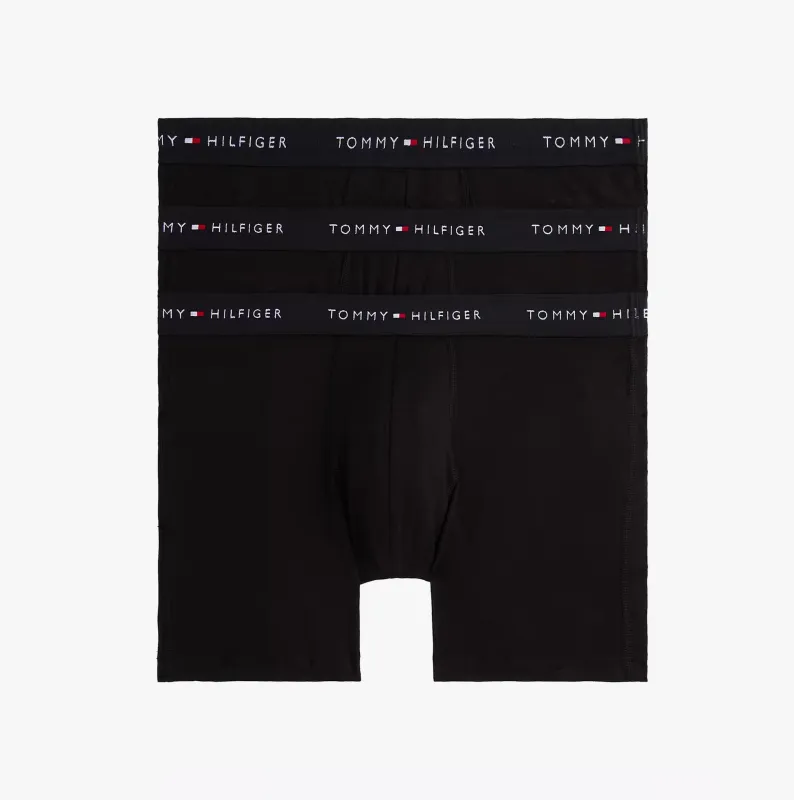 Tommy Hilfiger 3 Pack Mens BOXER BRIEF Black sold by House of Slippers