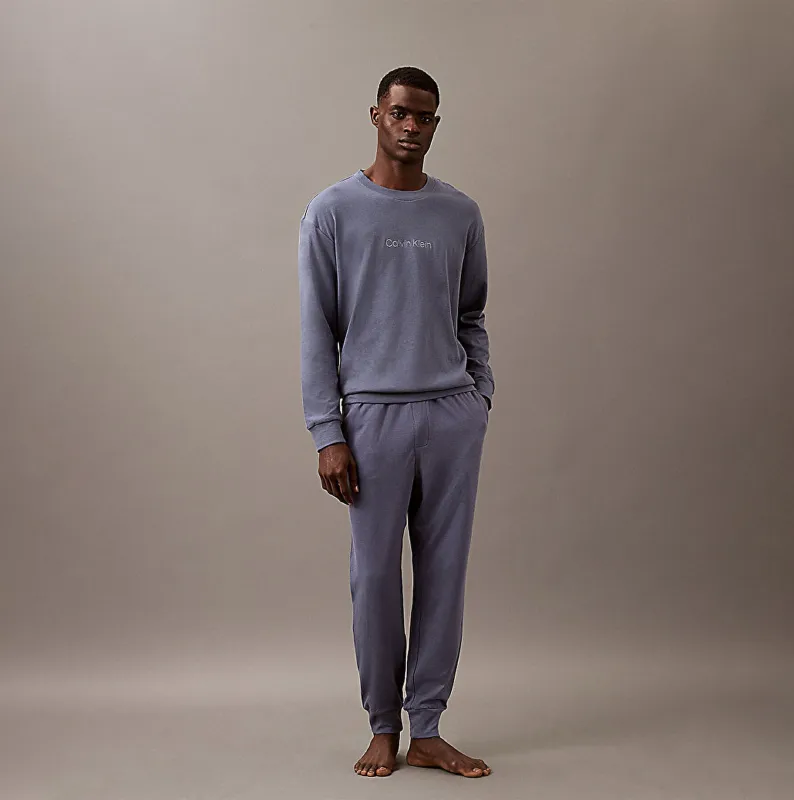 Calvin Klein ICON COTTON TERRY Mens Lounge Joggers Grisaille sold by House of Slippers