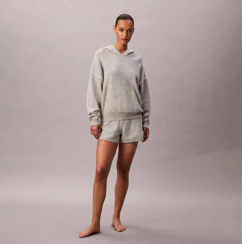 Calvin Klein PLUSH HOODIE. Womens Hoodies Grey Heather sold by House of Slippers