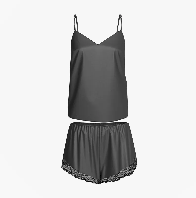 Calvin Klein CAMI SHORT SET Womens Black sold by House of Slippers