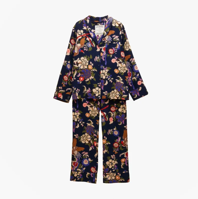 Joules ALMA Womens Pyjama Set Navy Floral sold by House of Slippers