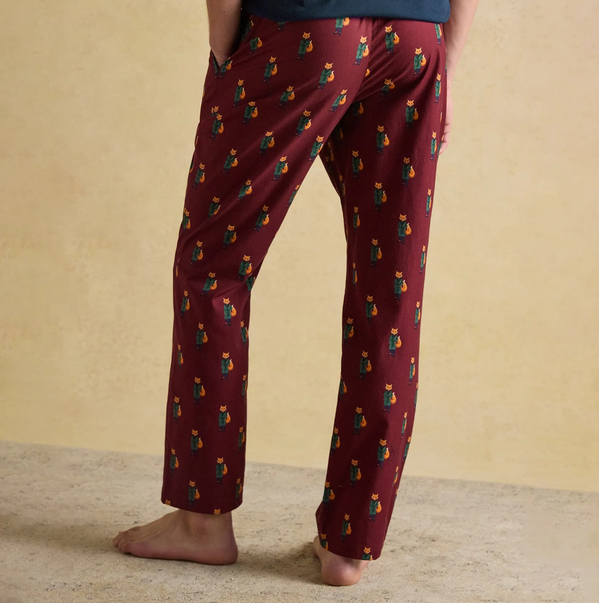 Joules DOZER Mens Pyjama Trousers Burgundy Red sold by House of Slippers product image thumbnail 4