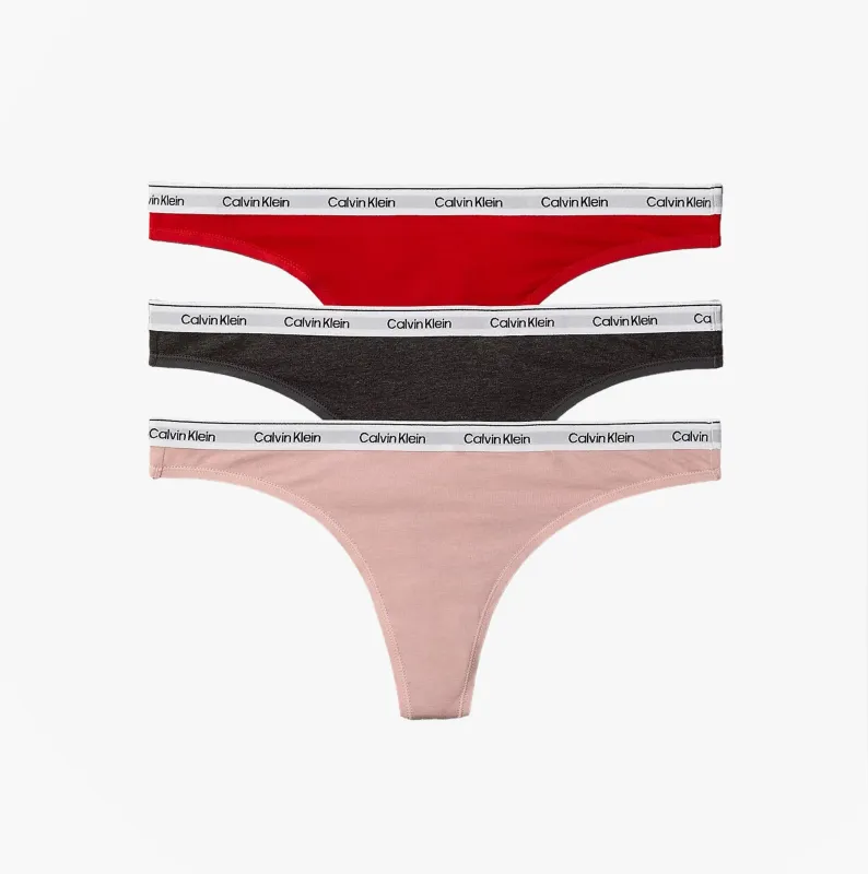 Calvin Klein THONG 3 PACK Womens Thong Multicoloured sold by House of Slippers