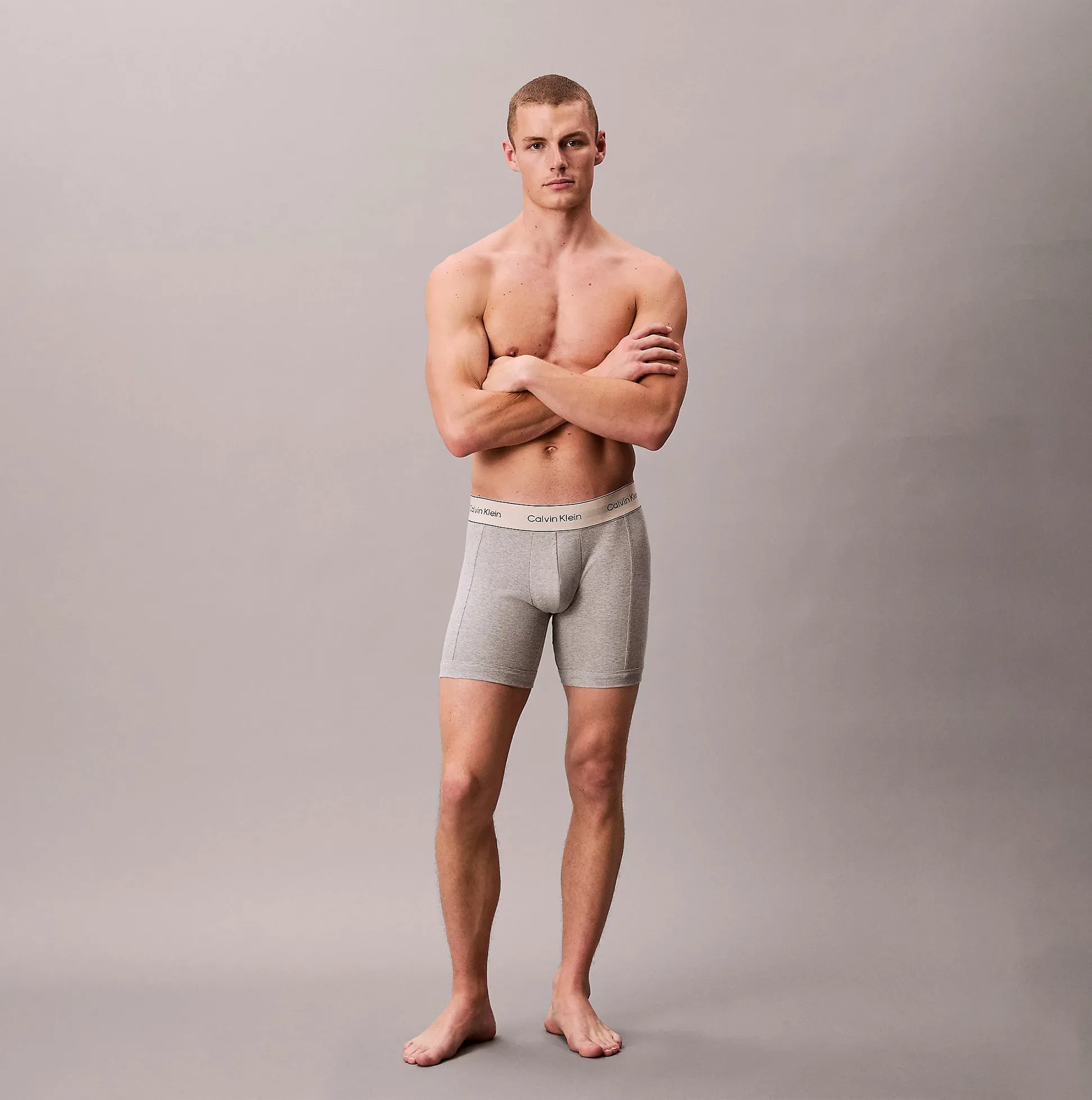 Calvin Klein BOXER BRIEF 3 Pack Mens Cotten Stretch Multicoloured sold by House of Slippers product image thumbnail 2