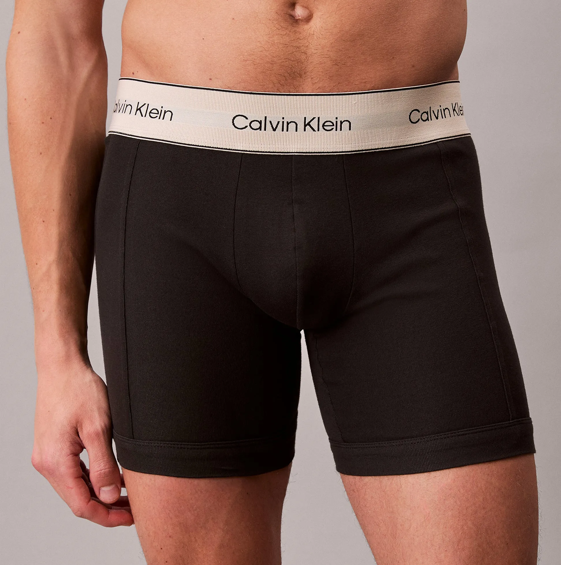 Calvin Klein BOXER BRIEF 3 Pack Mens Cotton Stretch Black sold by House of Slippers product image thumbnail 4