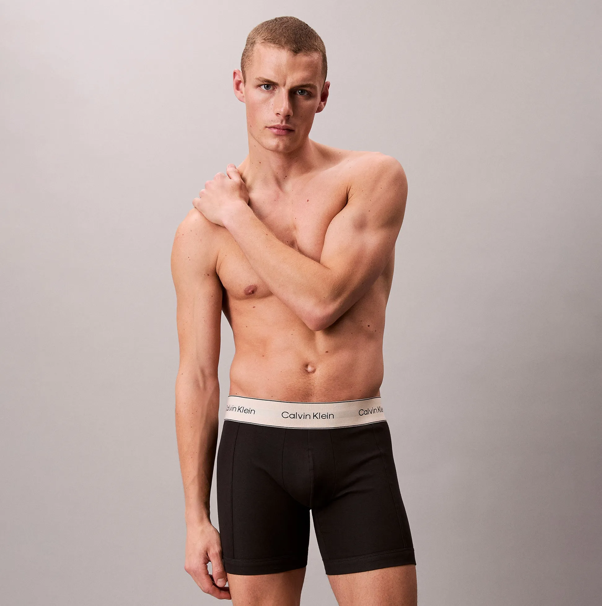 Calvin Klein BOXER BRIEF 3 Pack Mens Cotton Stretch Black sold by House of Slippers product image thumbnail 2