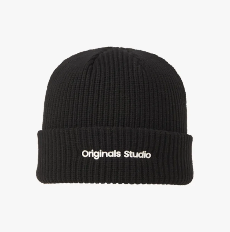 Jack & Jones VESTERBRO Mens Beanie Black made by House of Slippers