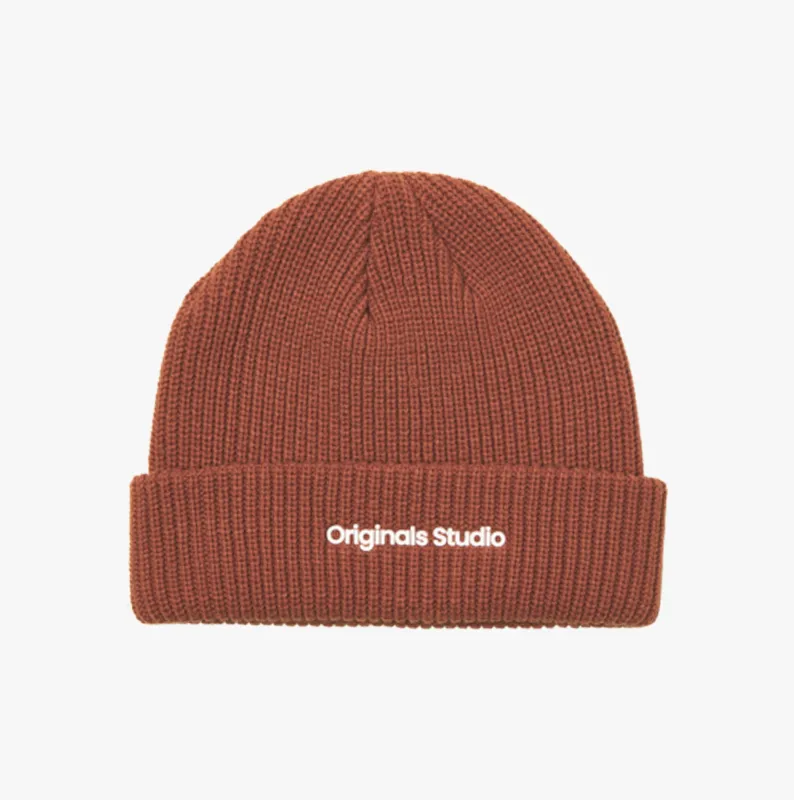 Jack & Jones VESTERBRO Mens Beanie Brandy Brown made by Jack & Jones