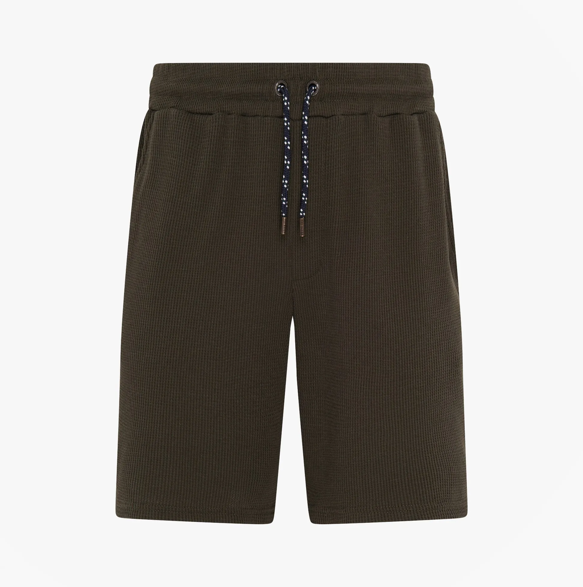 Ted Baker Ted Baker WAFFLE T SHIRT AND SHORT SET Mens Loungewear Khaki sold by House of Slippers product image thumbnail 5