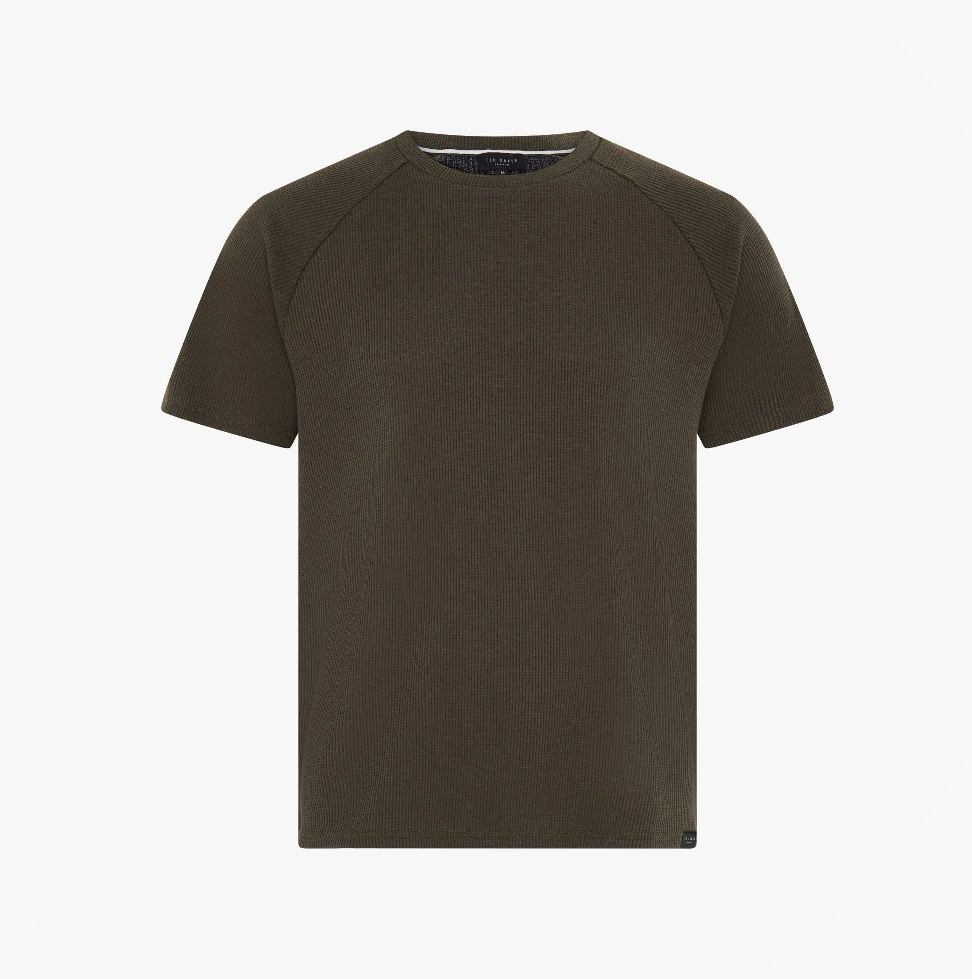 Ted Baker Ted Baker WAFFLE T SHIRT AND SHORT SET Mens Loungewear Khaki sold by House of Slippers product image thumbnail 3