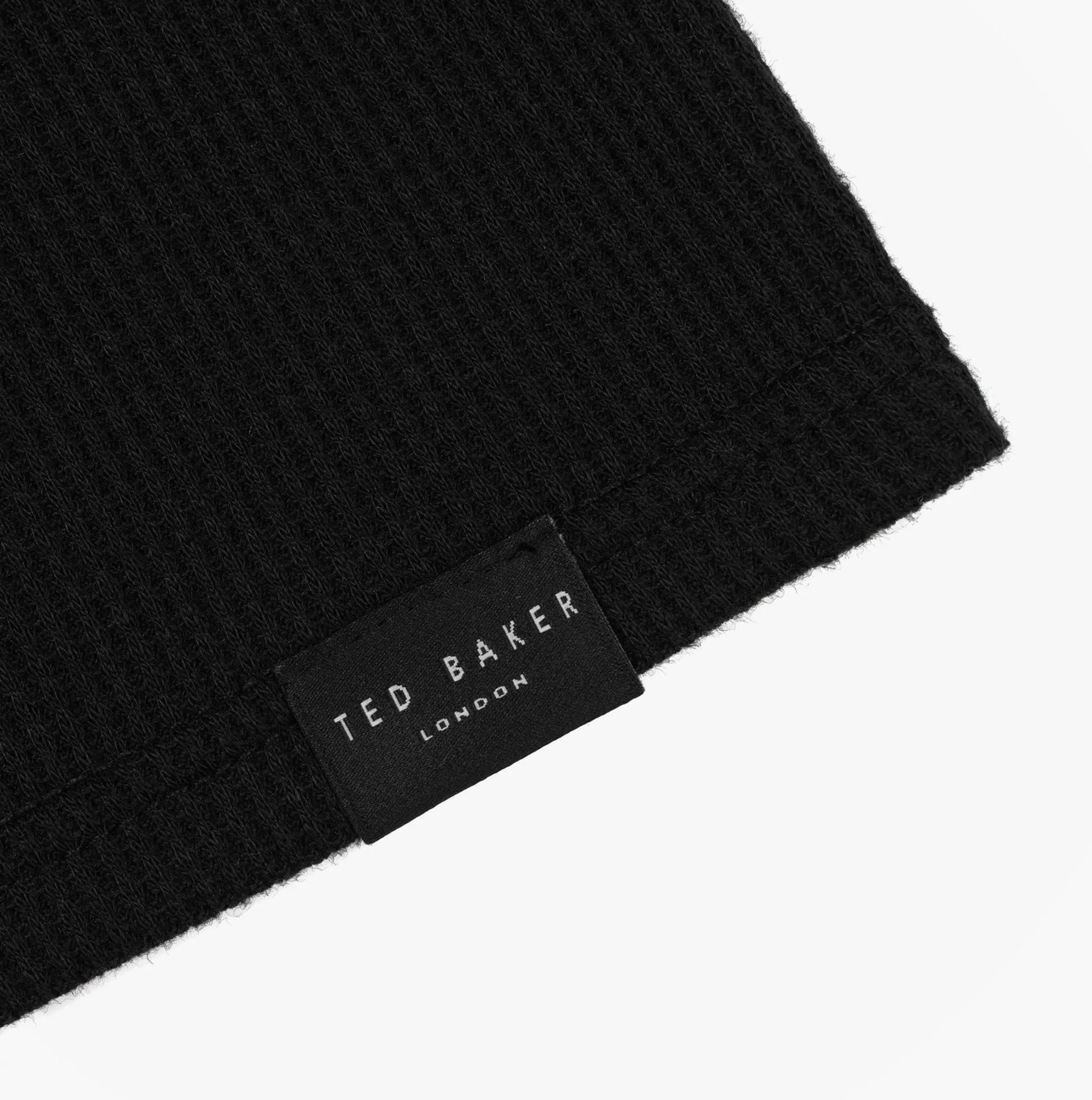 Ted Baker Ted Baker WAFFLE T SHIRT AND SHORT SET Mens Loungewear Black sold by House of Slippers product image thumbnail 4