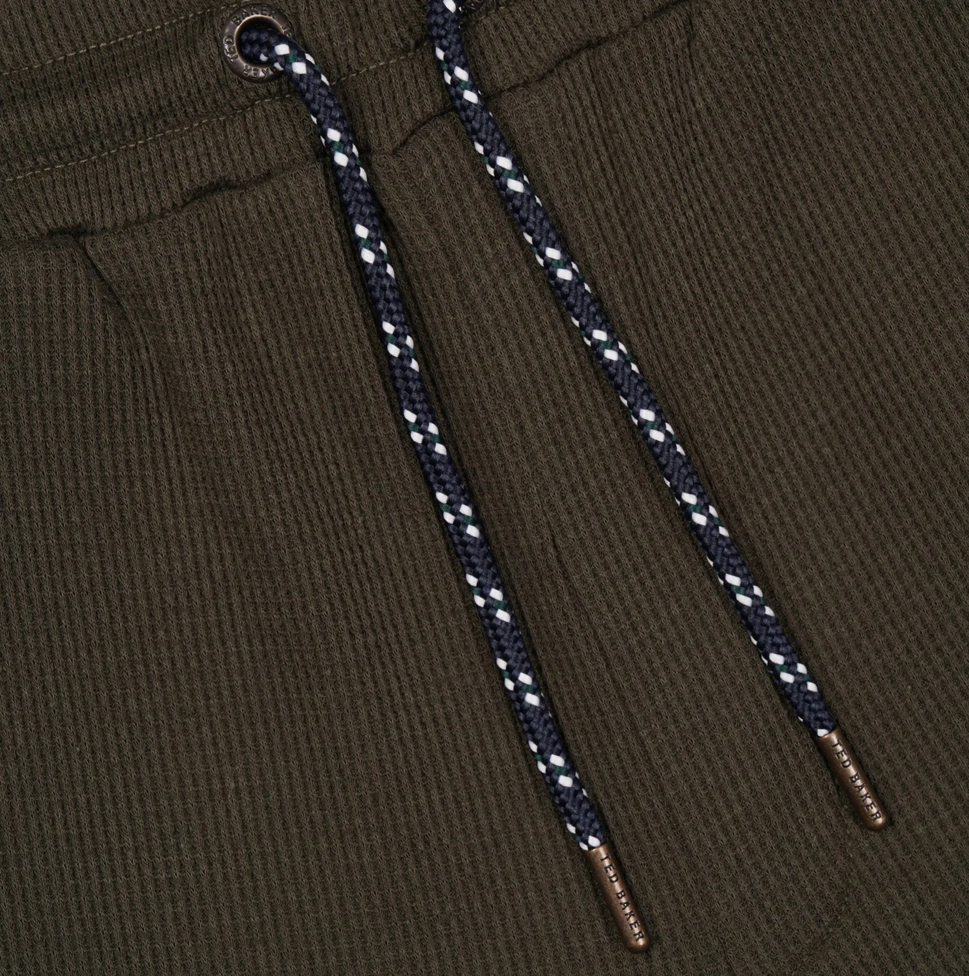 Ted Baker Ted Baker WAFFLE LONG SLEEVE SHIRT & JOGGER SET Mens Loungewear Khaki sold by House of Slippers product image thumbnail 5