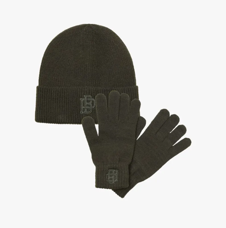 Jack & Jones TRAIN Mens Hat & Gloves Set Peat made by Jack & Jones