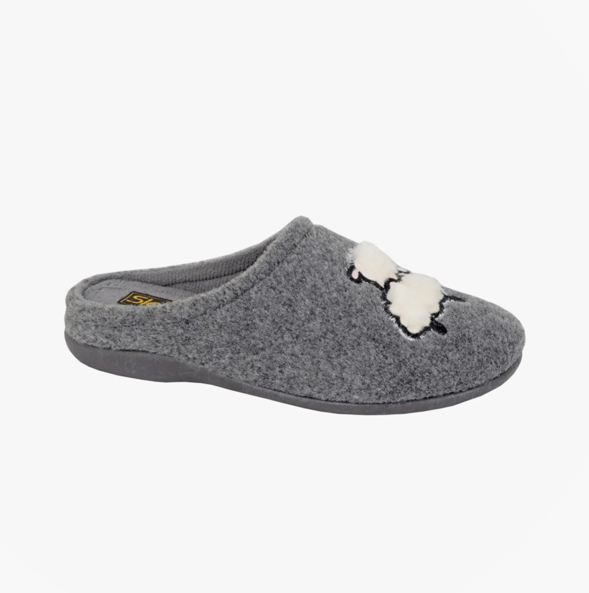 Sleepers SUZIE Womens Mules Slippers Grey sold by House of Slippers