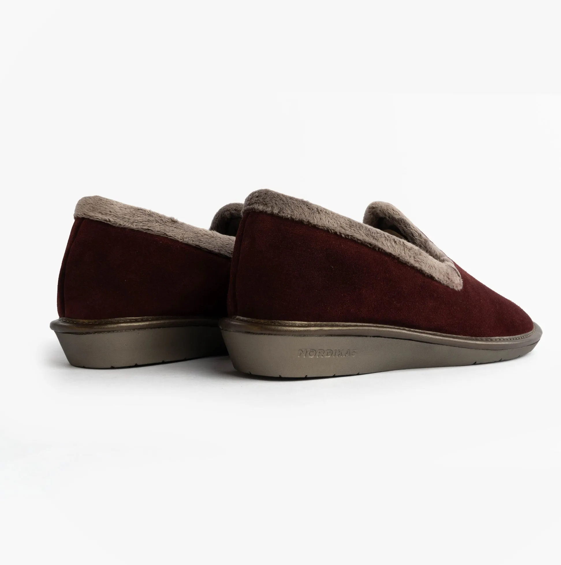 Nordikas 305 Womens Suede Full Slippers Bordo sold by House of Slippers product image thumbnail 4