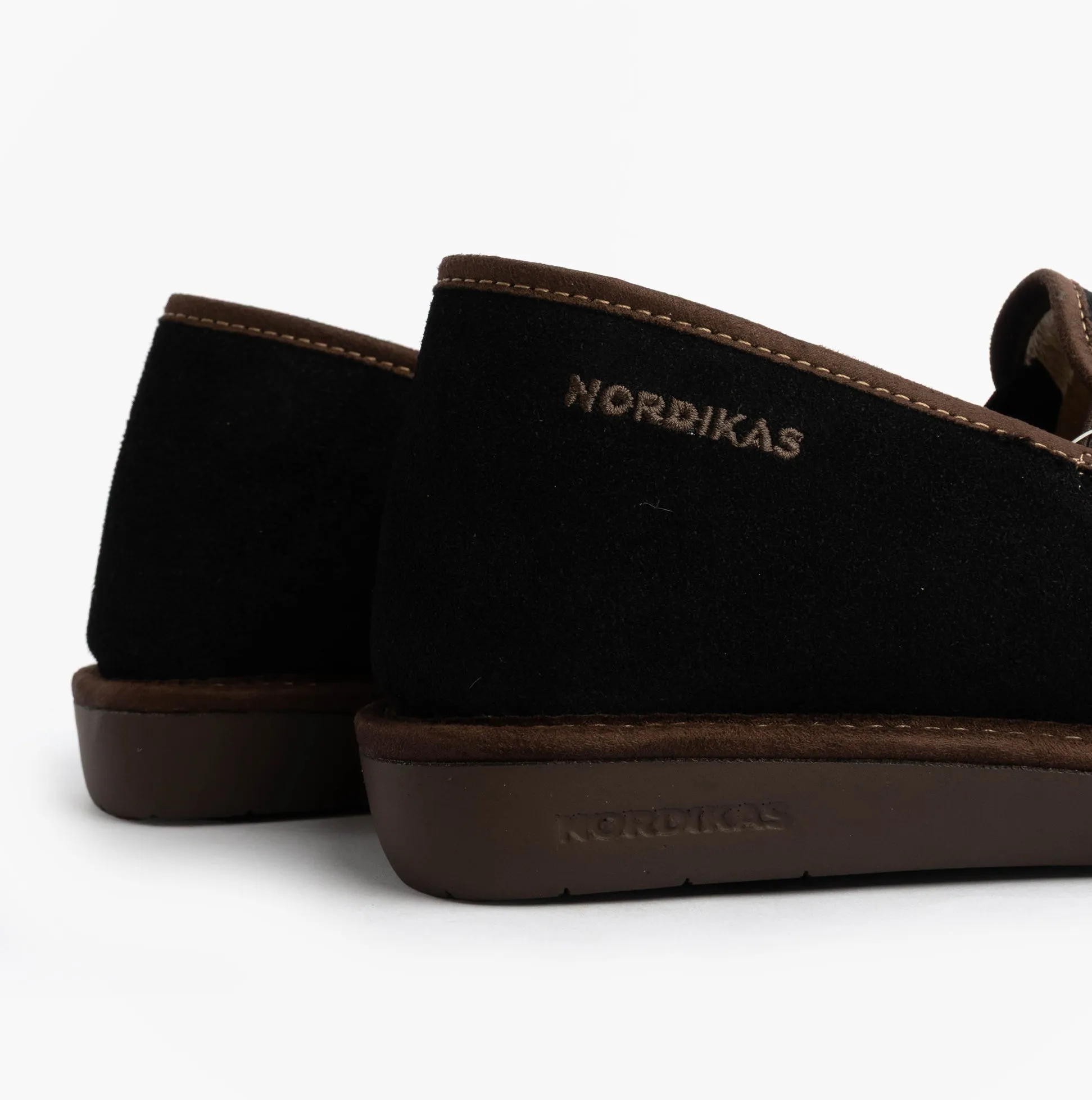 Nordikas 663 Mens Suede Full Slippers Black sold by House of Slippers product image thumbnail 5