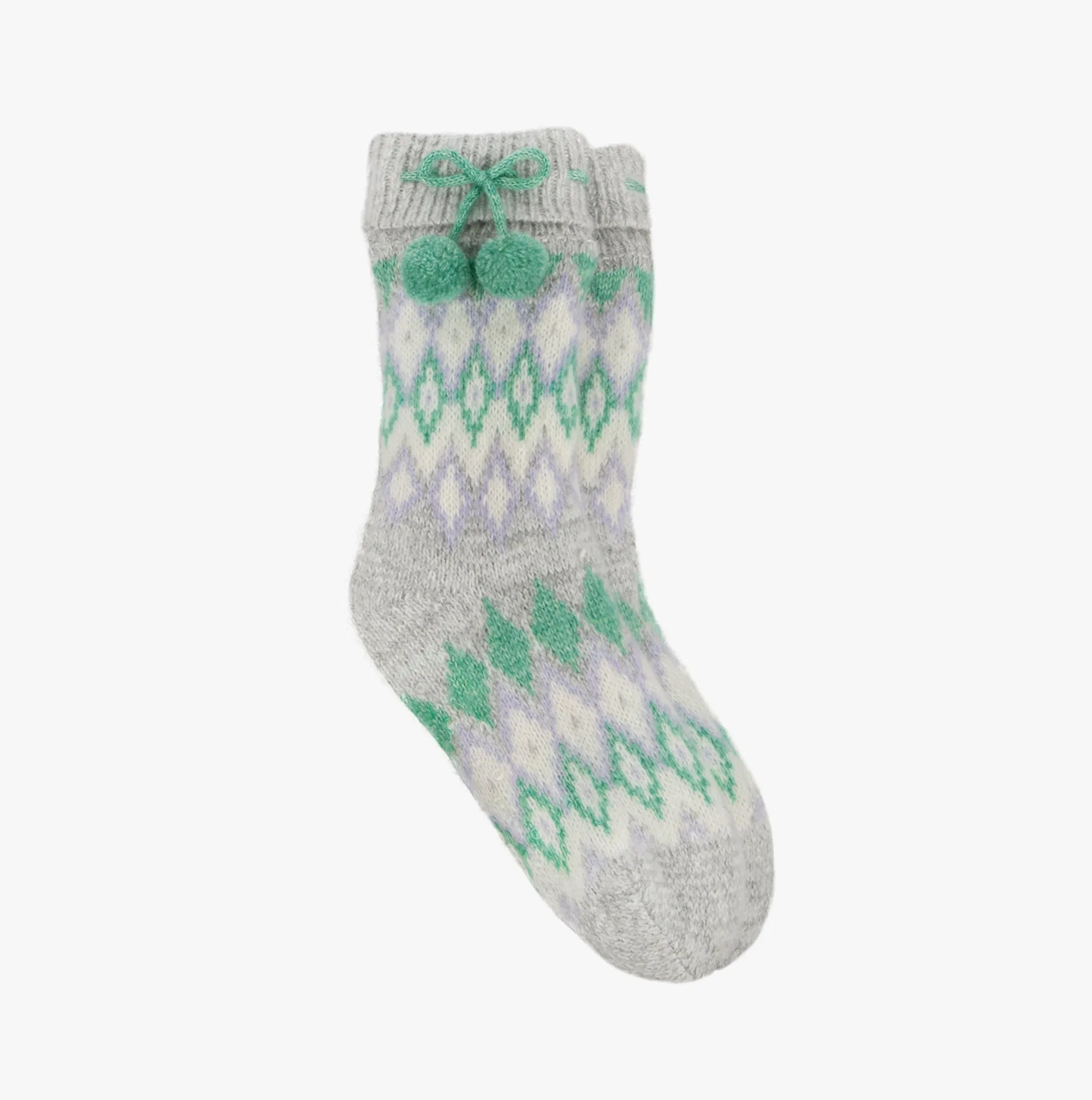 Totes Toasties FAIR ISLE CHENILLE SLIPPER SOCKS Womens Socks Fair isle sold by House of Slippers