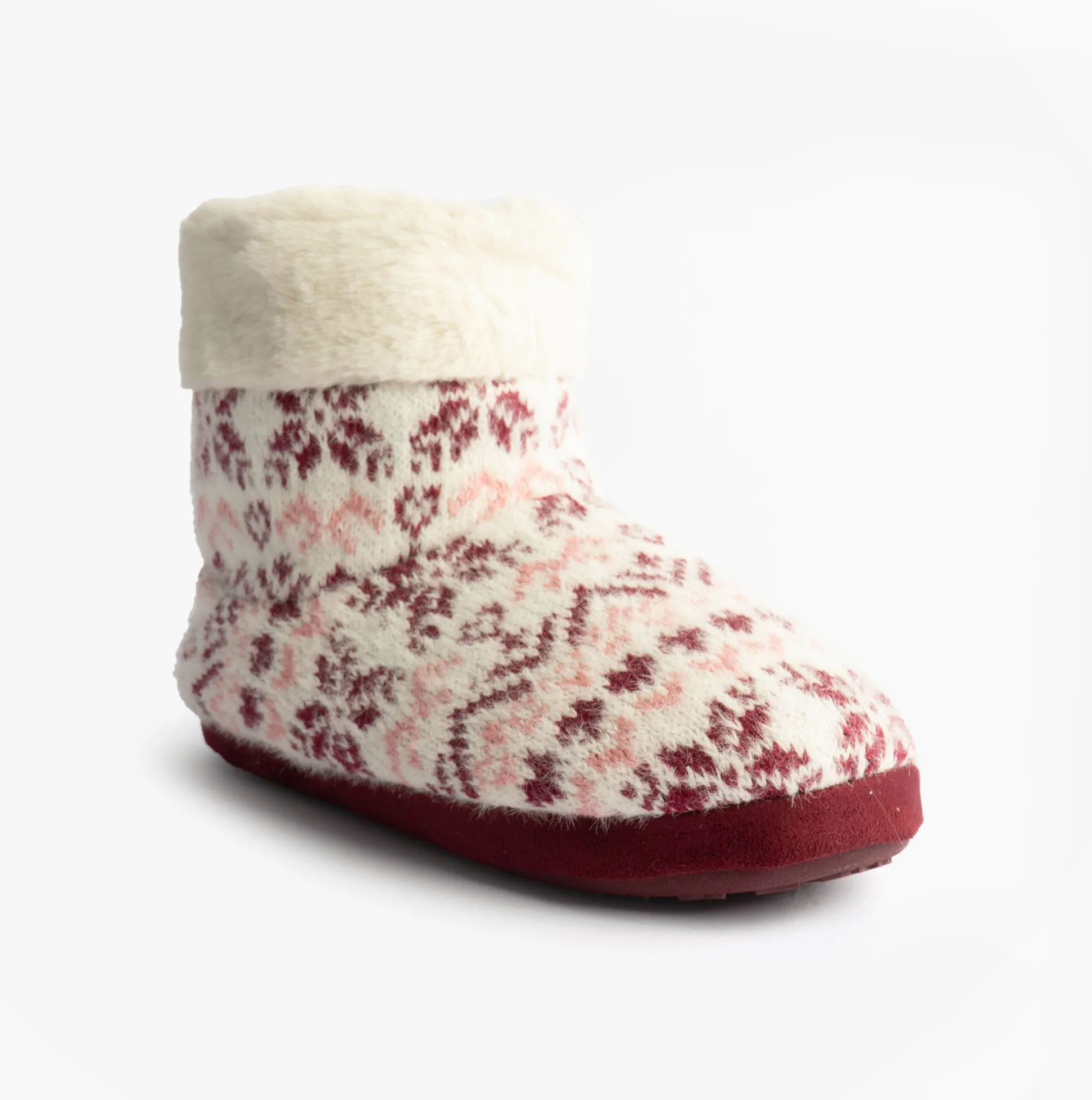 Totes Toasties FAIR ISLE KNIT Boot Slippers Womens Fair Isle sold by House of Slippers product image thumbnail 3