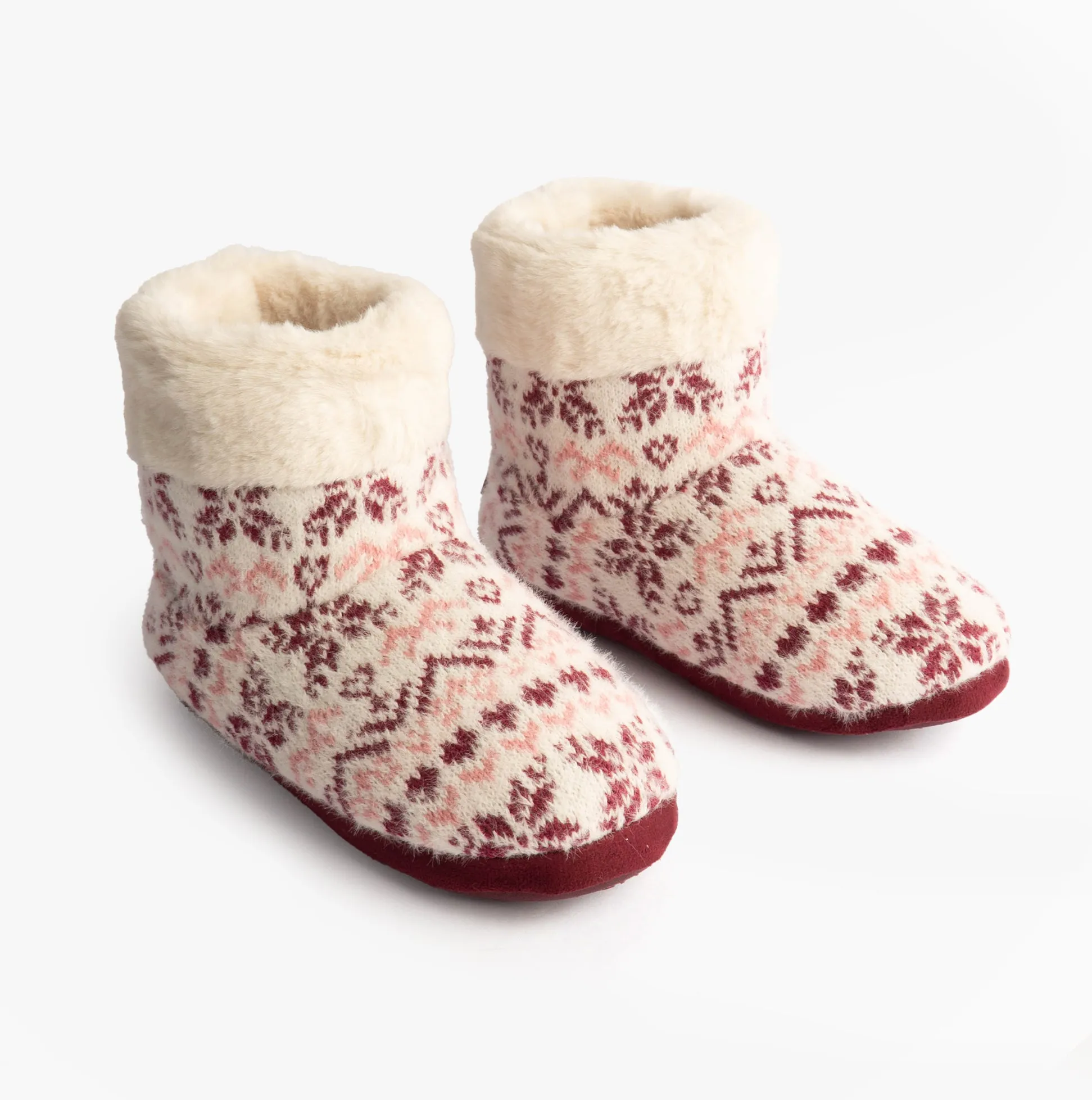 Totes Toasties FAIR ISLE KNIT Boot Slippers Womens Fair Isle sold by House of Slippers product image thumbnail 2