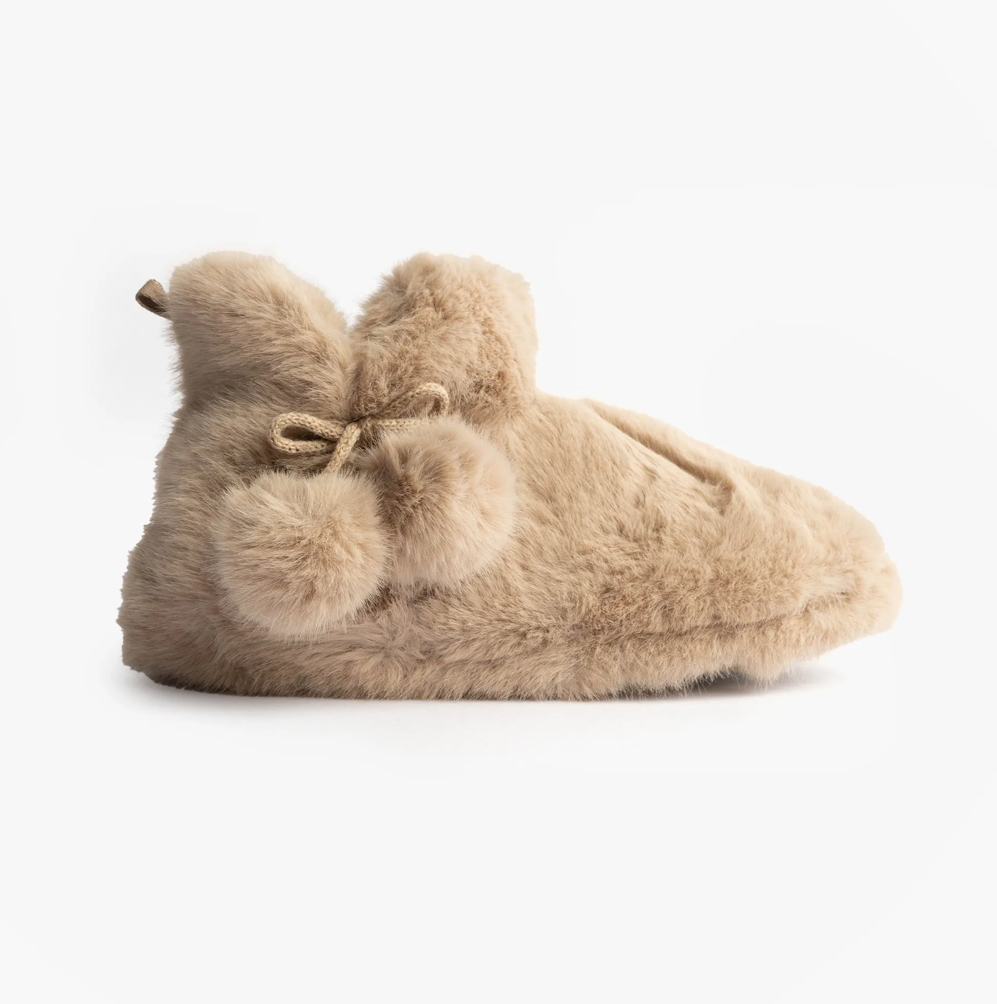 Totes Toasties FAUX FUR Boot Slippers Womens Oat sold by House of Slippers