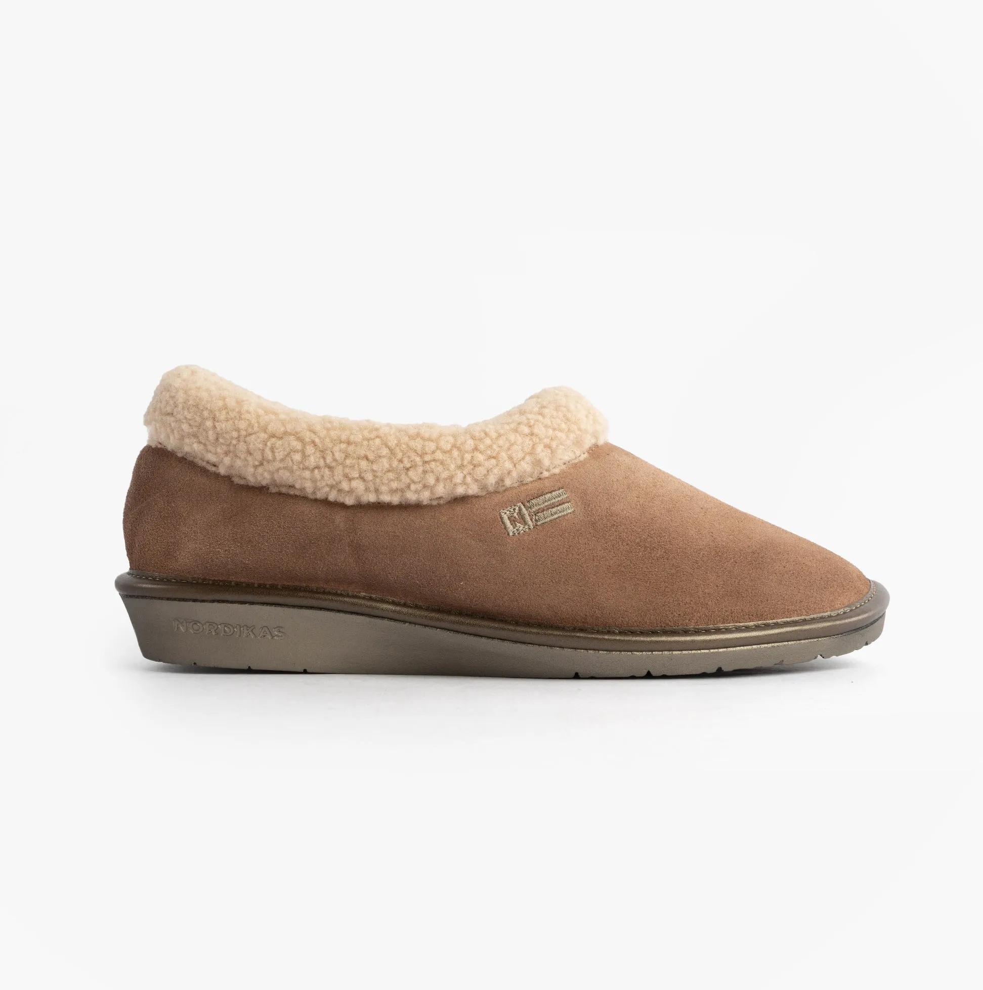 Nordikas 1754 Womens Full Fur Cuff Slippers Piedra sold by House of Slippers
