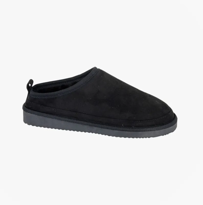 Sleepers DAVID Mens Mules Slippers Black sold by House of Slippers