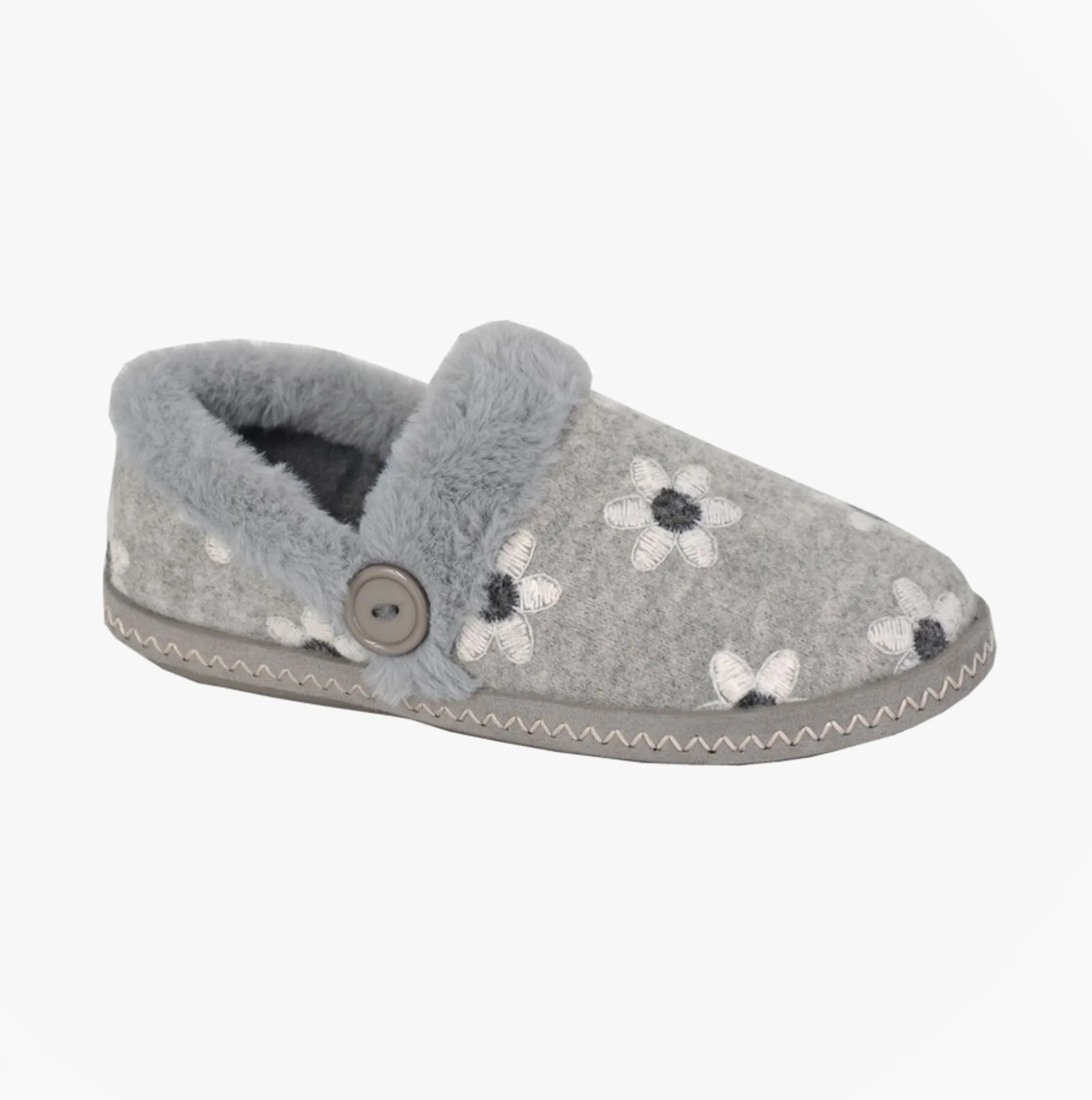 Sleepers TRINA Womens Full Slippers Slippers Grey sold by House of Slippers