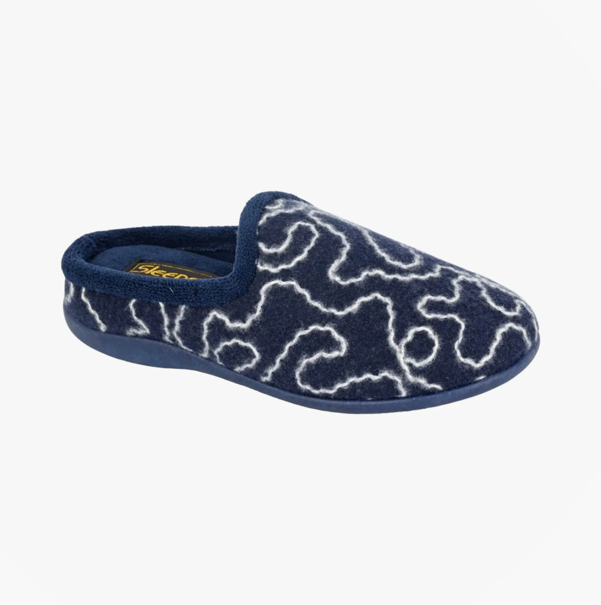 Sleepers TAMMY Womens Mules Slippers Navy sold by House of Slippers