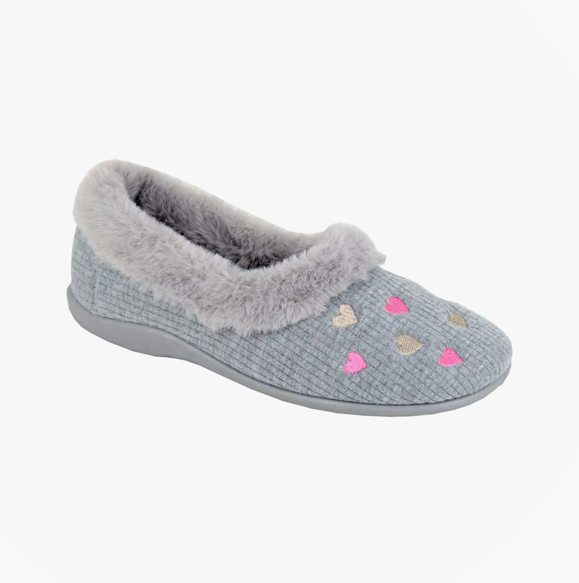 Sleepers DAISY Womens Full Slippers Slippers Grey sold by House of Slippers