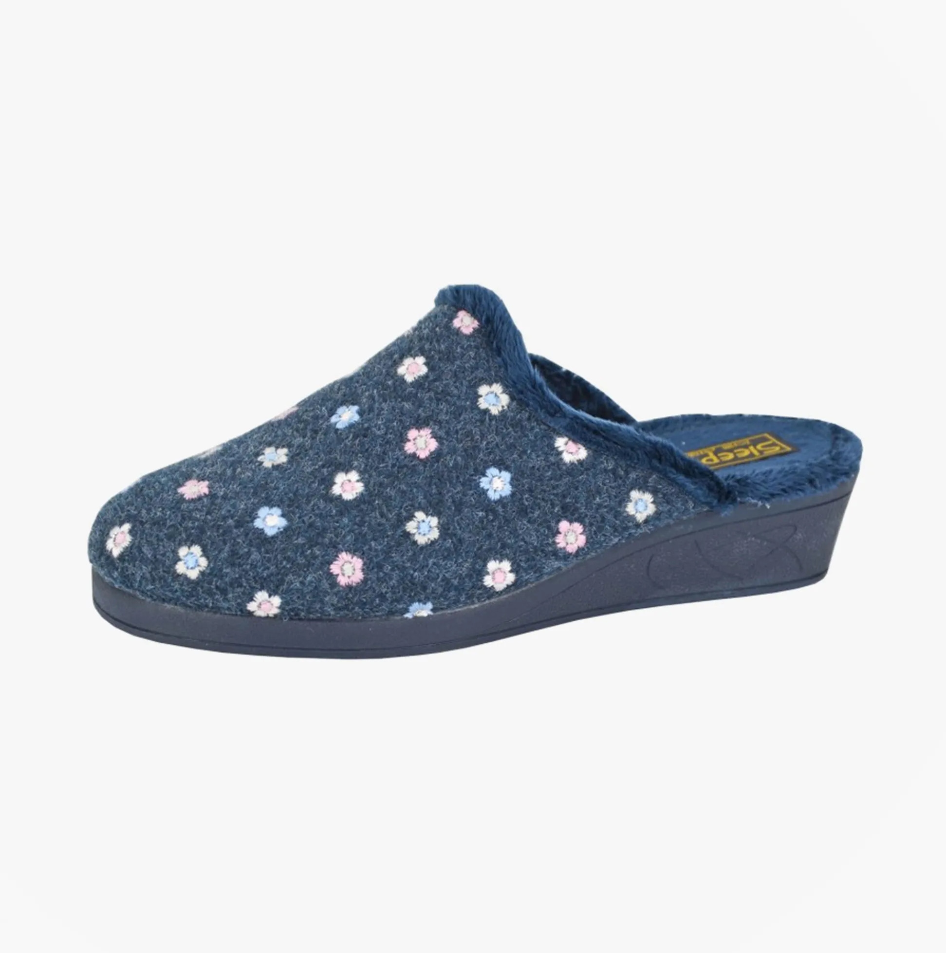 Sleepers JOSEPHINE Womens Mules Slippers Navy sold by House of Slippers