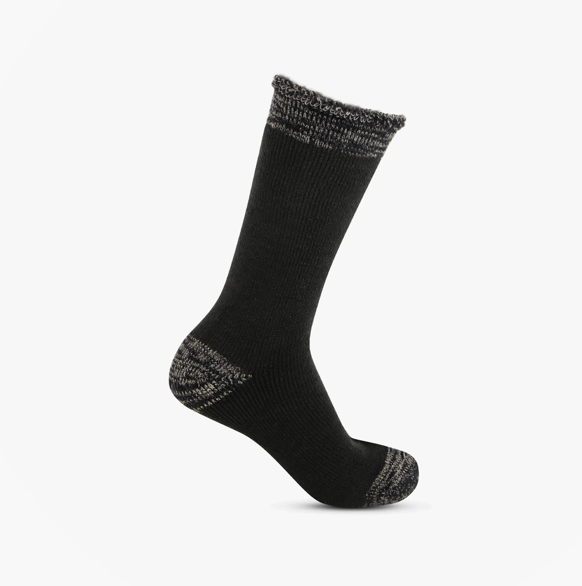 Totes Toasties 3.0 TOG BRUSHED INSIDE THERMAL LINED (Twin Pack) Mens Socks Black Twist sold by House of Slippers