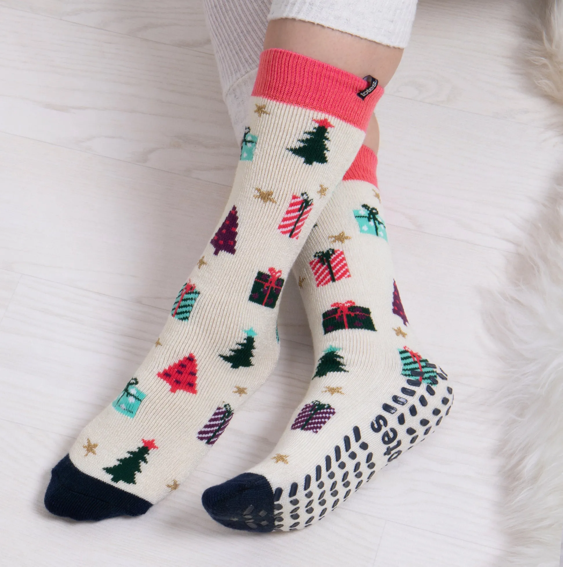 ORIGINAL Womens Twin Pack Slipper Socks Festive sold by House of Slippers product image thumbnail 5